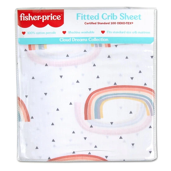 Fisher Price Fisher-Price® In The Clouds Crib Sheet In White Multi 3 Fisher Price Fisher-Price® In The Clouds Crib Sheet In White Multi - Image 3