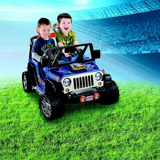 Fisher Price Fisher-Price® Power Wheels® Hot Wheels™ Jeep Wrangler Blue 2 Fisher Price Fisher-Price® Power Wheels® Hot Wheels™ Jeep Wrangler Blue - Image 2