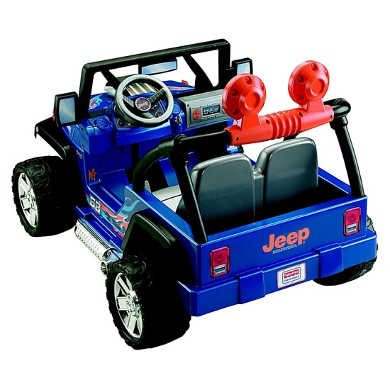 Fisher Price Fisher-Price® Power Wheels® Hot Wheels™ Jeep Wrangler Blue 4 Fisher Price Fisher-Price® Power Wheels® Hot Wheels™ Jeep Wrangler Blue - Image 4