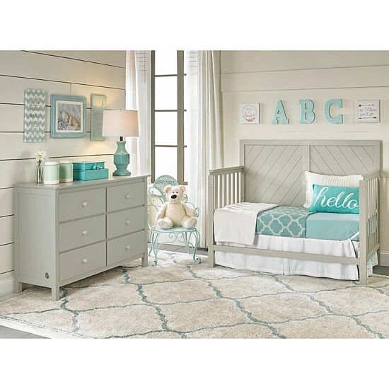 Fisher Price Fisher-Price® Buckland 4-in-1 Convertible Crib In Misty Grey 5 Fisher Price Fisher-Price® Buckland 4-in-1 Convertible Crib In Misty Grey - Image 5