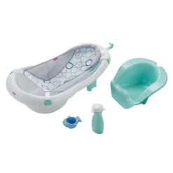 Fisher Price Fisher-Price® 4-in-1 Sling 'n Seat Bath Tub In Grey/Blue