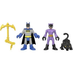 Fisher Price Fisher-Price Imaginext DC Super Friends Batman & Catwoman Figure Set For Preschool Kids Multicolor