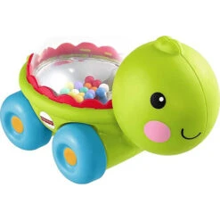 Fisher Price Fisher-Price Poppity Pop Turtle, Infant Push-along Vehicle That Encourages Crawling Multicolor