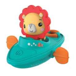 Fisher Price Fisher-Price 2-Piece Wind-Up Paddle Boat With Figure Baby Bath Toys Ages 1-3 (Styles May Vary) Multi